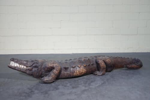 Grote handgesneden Afrikaanse krokodil – 128 cm